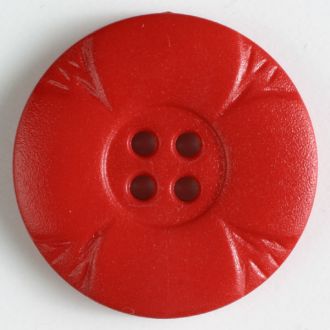 28mm 4-Hole Flower Button - red