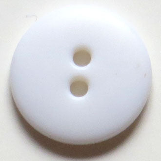 15mm 2-Hole Round Button - white