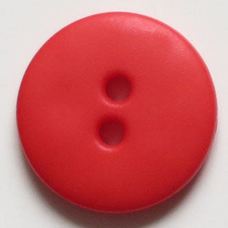 15mm 2-Hole Round Button - red