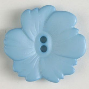 25mm 2-Hole Flower Button - blue