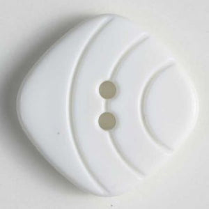 23mm 2-Hole Square Button - white