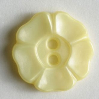 13mm 2-Hole Flower Button - yellow