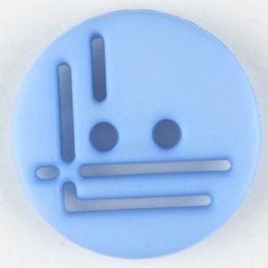 14mm 2-Hole Round Button - sky blue