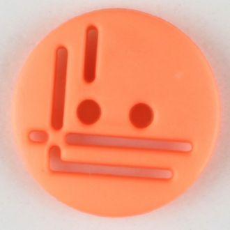 14mm 2-Hole Round Button - orange