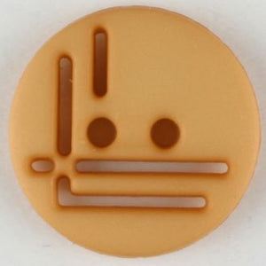 14mm 2-Hole Round Button - light orange