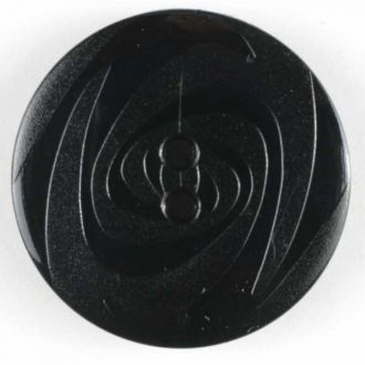 23mm 2-Hole Round Button - black
