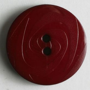 23mm 2-Hole Round Button - dark red