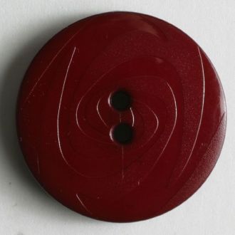 23mm 2-Hole Round Button - dark red