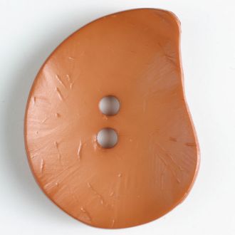 50mm 2-Hole Irregular Button - orange-brown