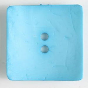 60mm 2-Hole Square Button - turquoise blue