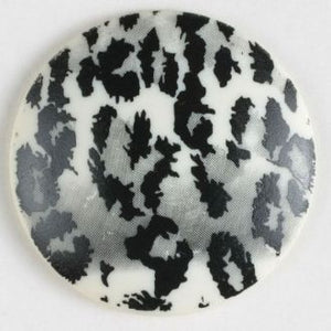 28mm Shank Round Button - leopard look