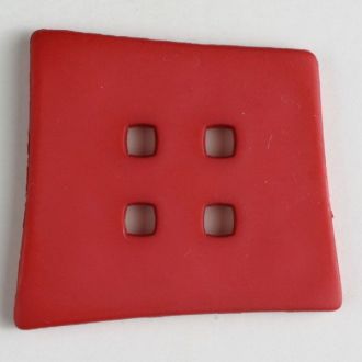55mm 4-Hole Square Button - red