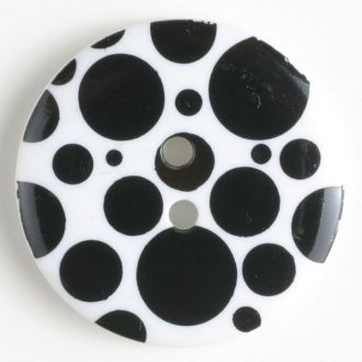 20mm 2-Hole Round Button - black