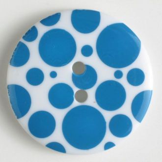 20mm 2-Hole Round Button - blue
