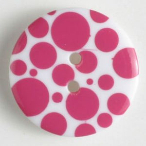 20mm 2-Hole Round Button - pink