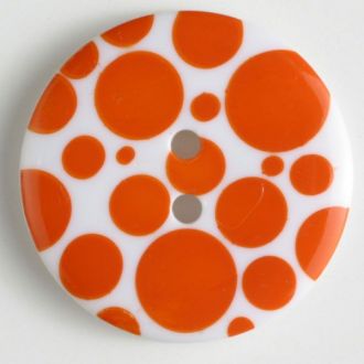 20mm 2-Hole Round Button - orange