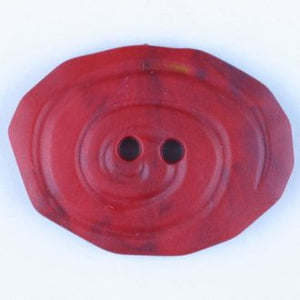 30mm 2-Hole Oval Button - red