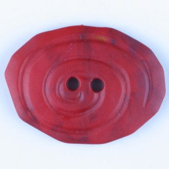 30mm 2-Hole Oval Button - red