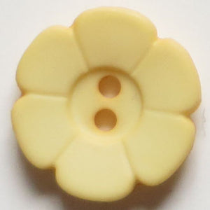 14mm 2-Hole Flower Button - yellow