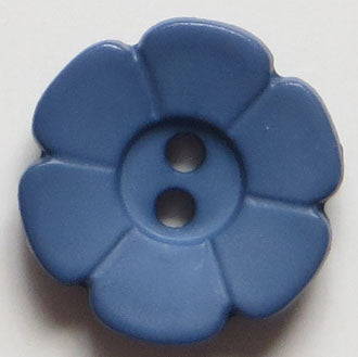 28mm 2-Hole Flower Button - gray blue