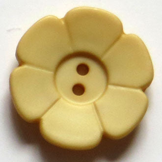 28mm 2-Hole Flower Button - yellow