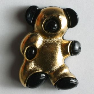 18mm Shank Teddy Bear Button - gold