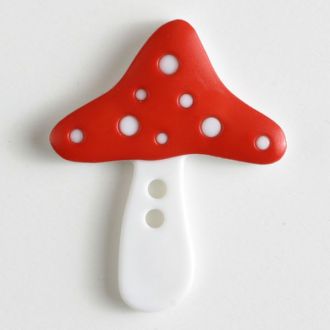 35mm 2-Hole Mushroom Button - red