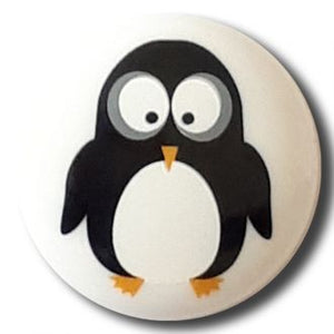 18mm Shank Penguin Button - white