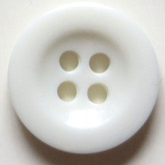 17mm 4-Hole Round Button - white