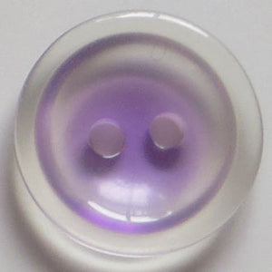 15mm 2-Hole Round Button - purple translucent
