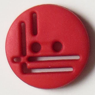 14mm 2-Hole Round Button - red