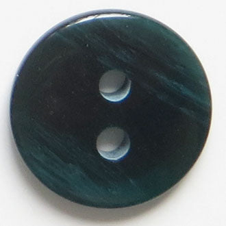 23mm 2-Hole Round Button - blue-green