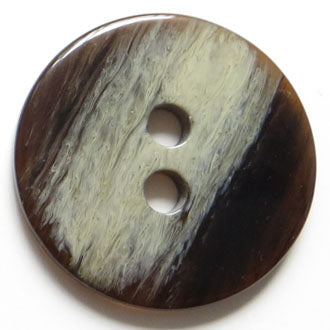 45mm 2-Hole Round Button - brown