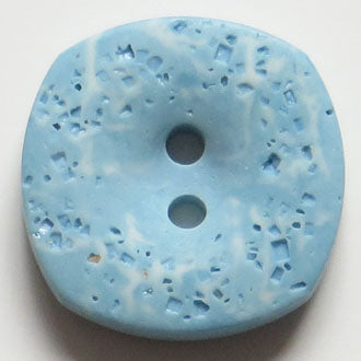 18mm 2-Hole Square Button - blue