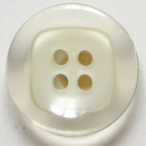 19mm 4-Hole Round Button - white translucent