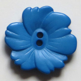 25mm 2-Hole Flower Button - blue