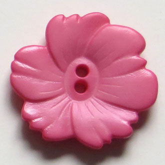 25mm 2-Hole Flower Button - pink