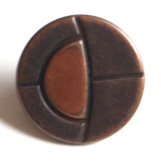 18mm Shank Round Button - antique copper