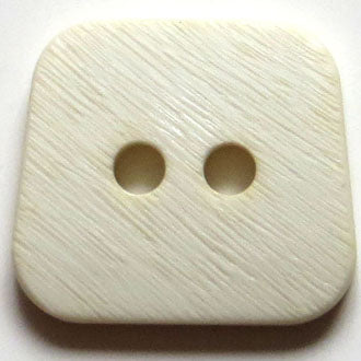 30mm 2-Hole Square Button - white