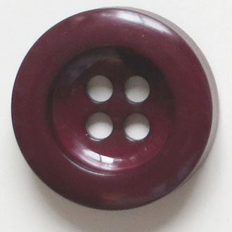34mm 4-Hole Round Button - burgundy