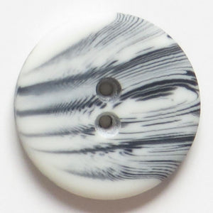 28mm 2-Hole Round Button - white