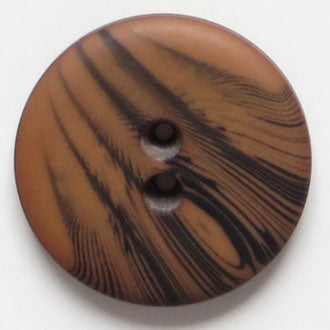 28mm 2-Hole Round Button - tan