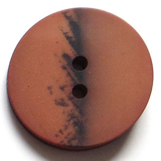 28mm 2-Hole Round Button - orange-brown