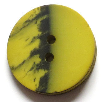 28mm 2-Hole Round Button - yellow-green