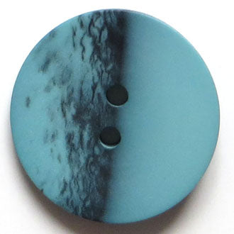 28mm 2-Hole Round Button - blue-green