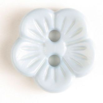 14mm 2-Hole Flower Button - light blue