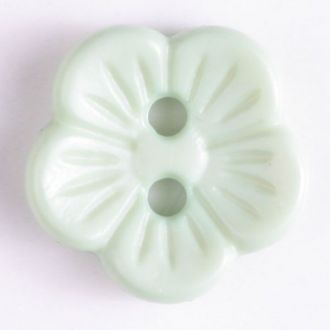 13mm 2-Hole Flower Button - light green