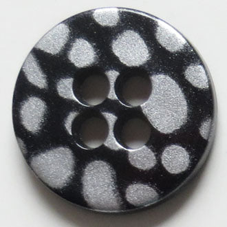 25mm 4-Hole Round Button - black