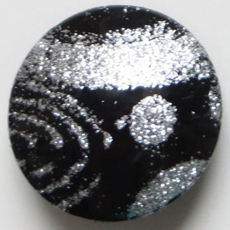 25mm Shank Round Button - black