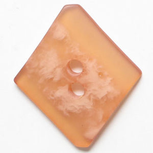 45mm 2-Hole Diamond Button - peach translucent